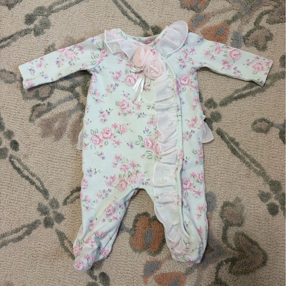 Edgehill Collection NB Floral Baby Onesie